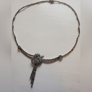 Vintage Sterling Marcasite Necklace
